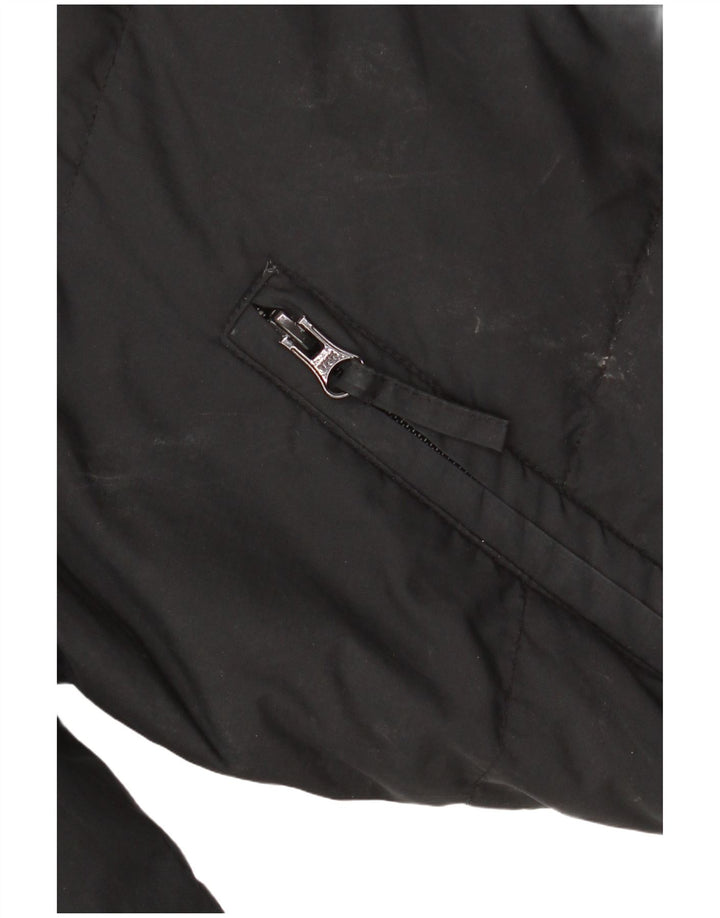 ADIDAS Damen Übergroße, gepolsterte Kapuzenjacke, UK 10, Small, Schwarz, Polyester