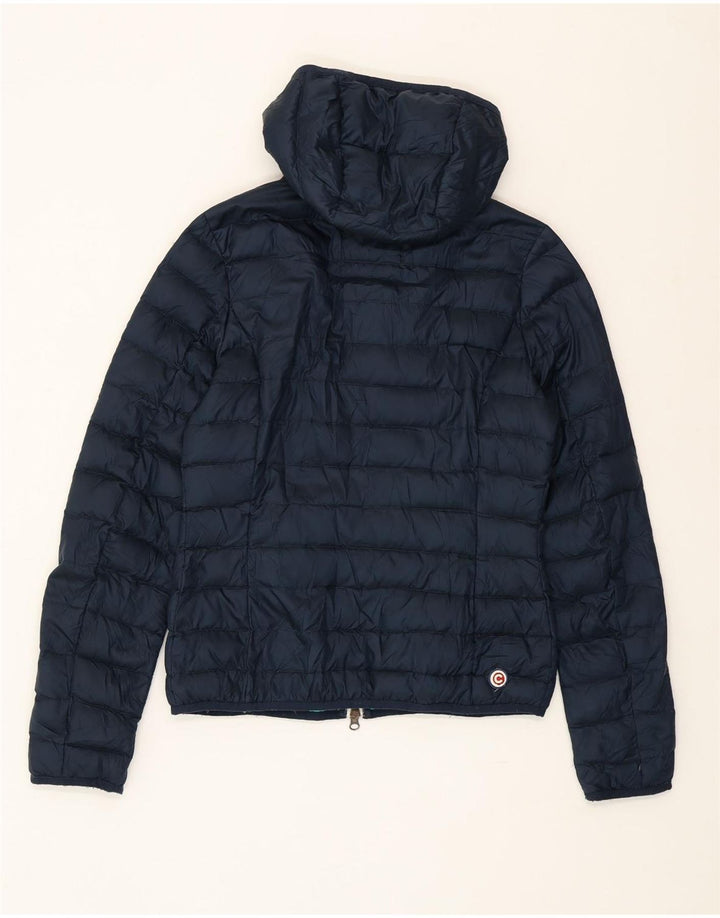 COLMAR Damen Wattierte Jacke mit Kapuze IT 42 Medium Marineblau