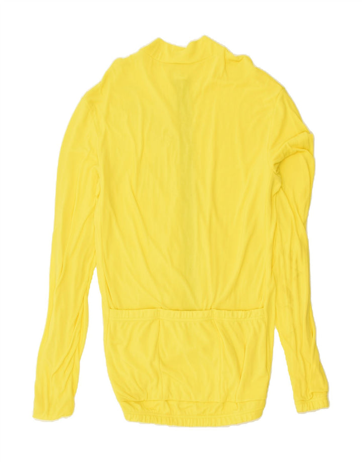 CASTELLINI Mens Graphic Tracksuit Top Jacket Large Yellow Lycra | Vintage Castellini | Thrift | Second-Hand Castellini | Used Clothing | Messina Hembry 