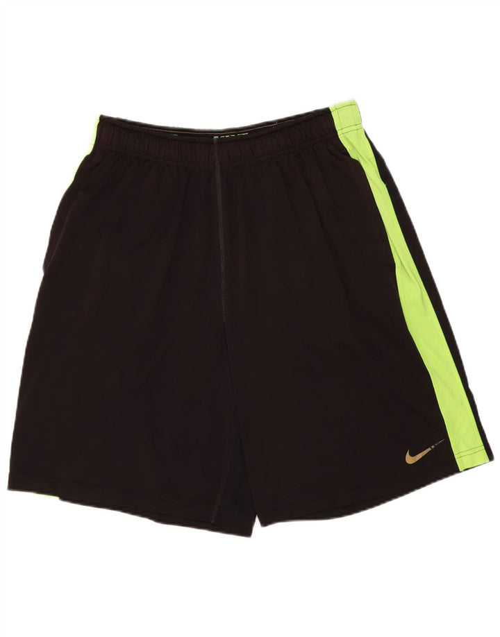 Nike Herren Dri Fit Sportshorts, groß, schwarzes Farbblock-Polyester