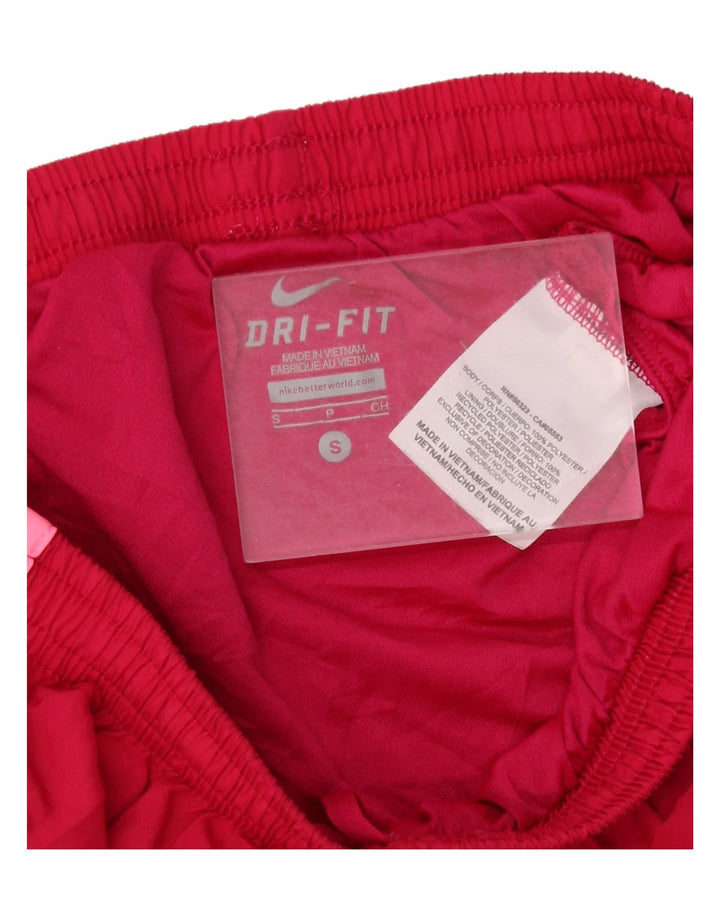 NIKE Damen Dri Fit Sport Shorts UK 10 Small Rot Colourblock Polyester