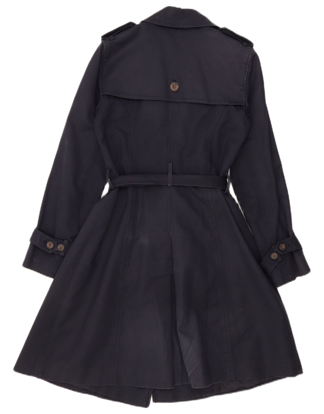 Hobbs Damen Trenchcoat UK 8 Small Marineblaue Baumwolle