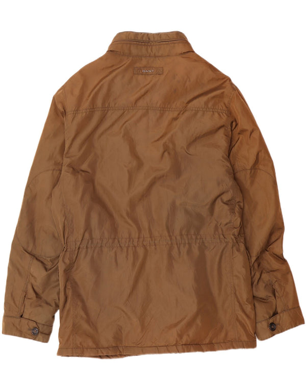 GANT Herren-Utility-Jacke mit Kapuze, UK 42, XL, braunes Nylon, klassisch
