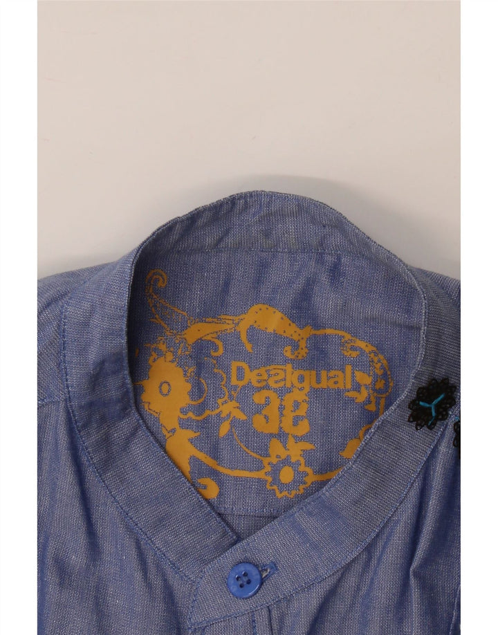 DESIGUAL Womens Sleeveless Sheath Dress UK 10 Small Blue Patchwork Vintage Desigual and Second-Hand Desigual from Messina Hembry 