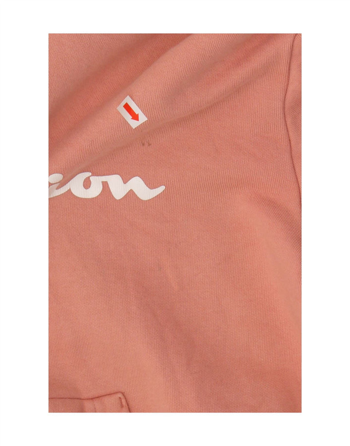 Champion Damen Graphic Hoodie Pullover UK 10 Small Orange