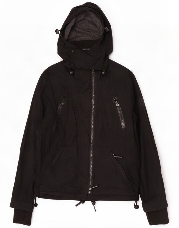 Superdry Damen-Windjacke mit Kapuze, UK 42, XL, Schwarz, Polyester
