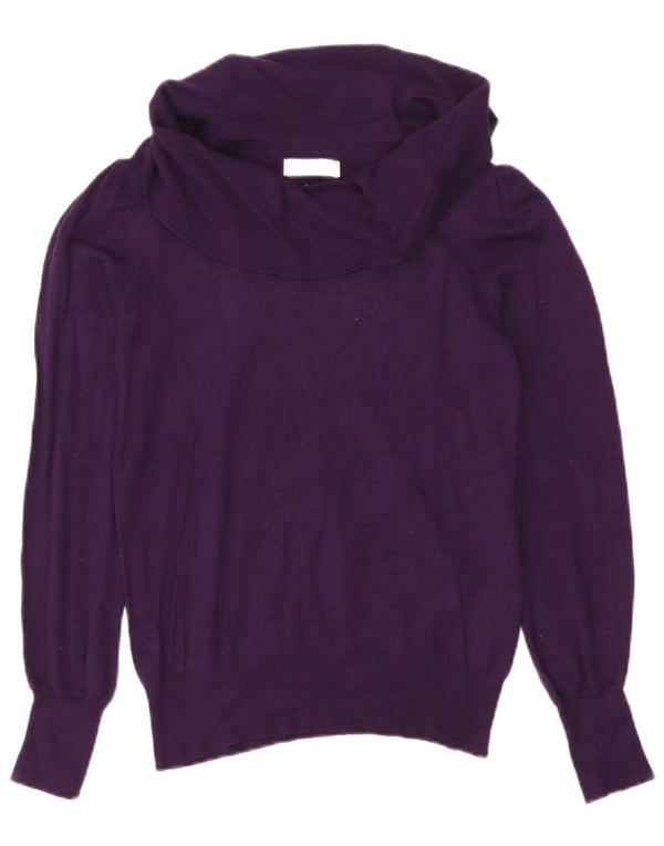 Marks & Spencer Damen-Pullover mit Rollkragen, UK 12, mittelviolette Viskose