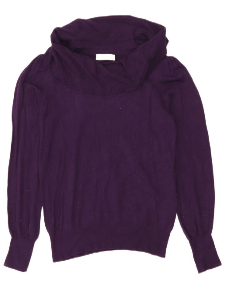Marks & Spencer Damen-Pullover mit Rollkragen, UK 12, mittelviolette Viskose