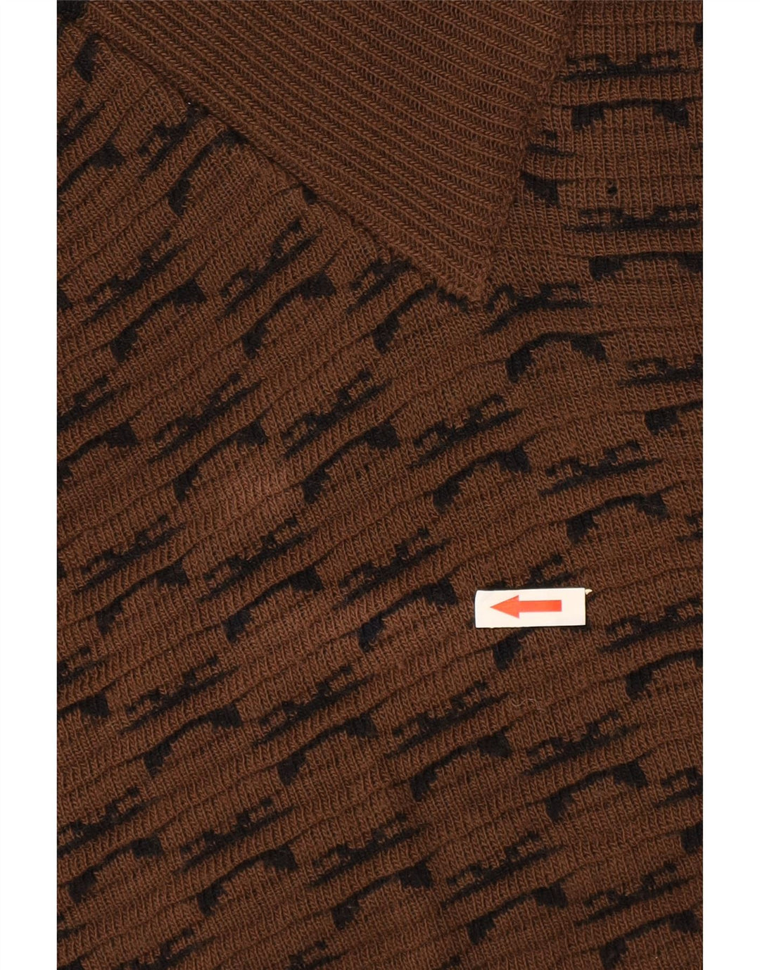 Brian Scott Herren-Pullover mit Schalkragen, XL, braun, geometrisches Acryl