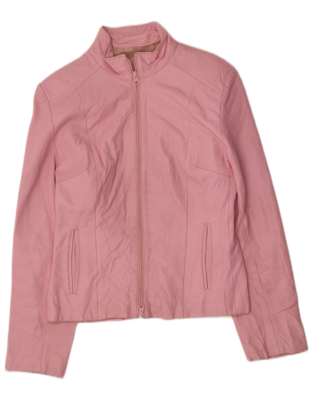 Raffaello Damen Lederjacke UK 12 Mittelrosa