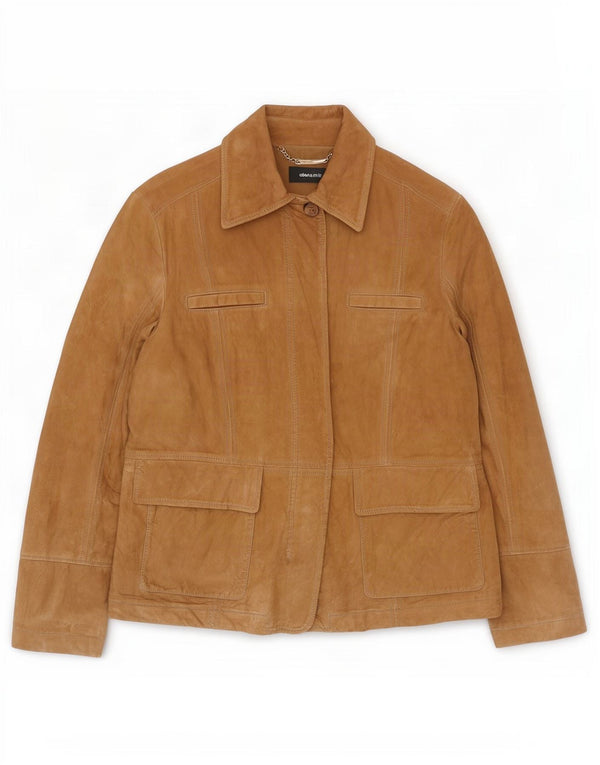 ELANA MIRO Damen Wildlederjacke UK 16 Large Beige Leder