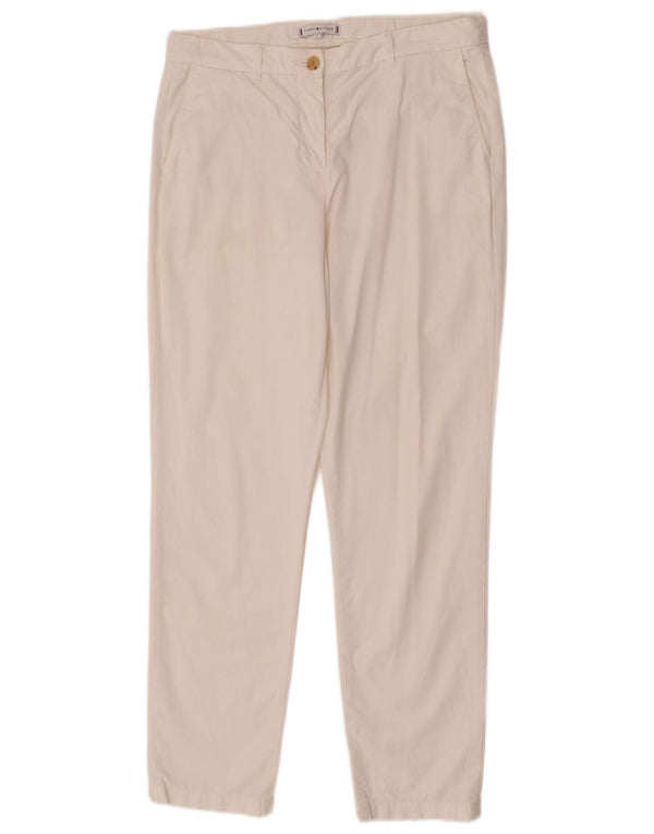 Tommy Hilfiger Damen gerade Chino-Hose, UK 12, M, W32, L29, Weiß