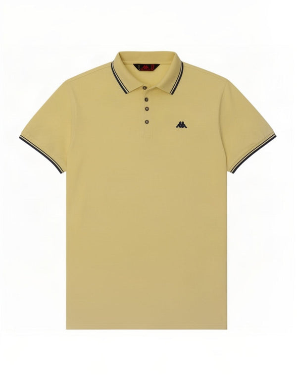 Kappa Herren Poloshirt 2XL Gelb Baumwolle