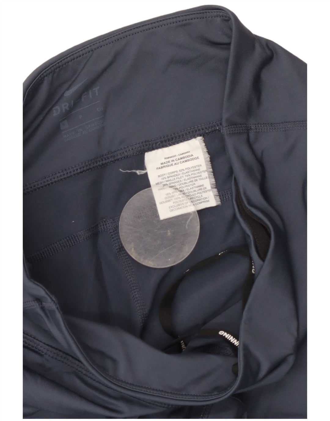 NIKE Damen Dri Fit Leggings UK 10 Small Marineblau Polyester