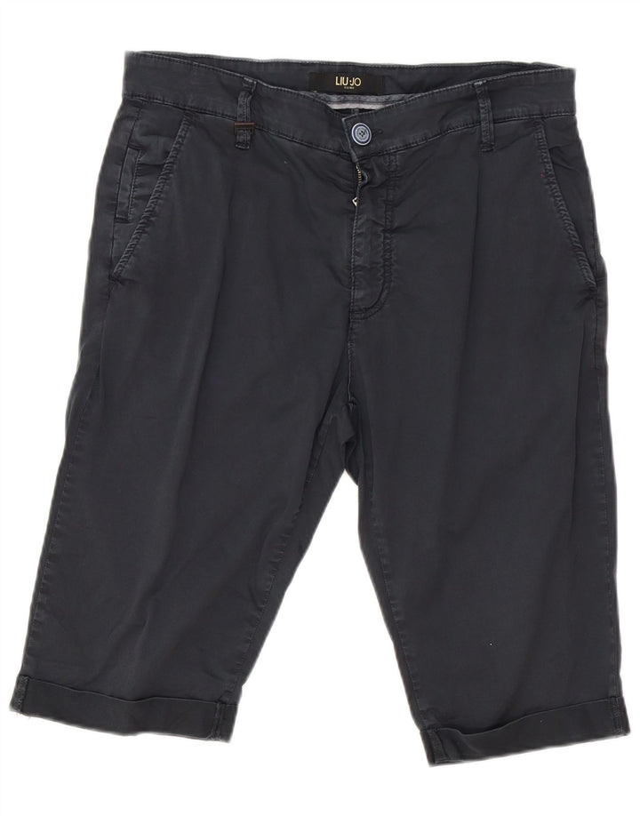 Liu Jo Herren-Bermudashorts IT 48 Medium W32 Marineblaue Baumwolle