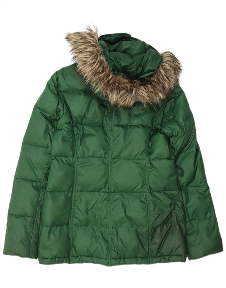 Esprit Damen Wattierte Jacke mit Kapuze UK 12 Mittelgrün