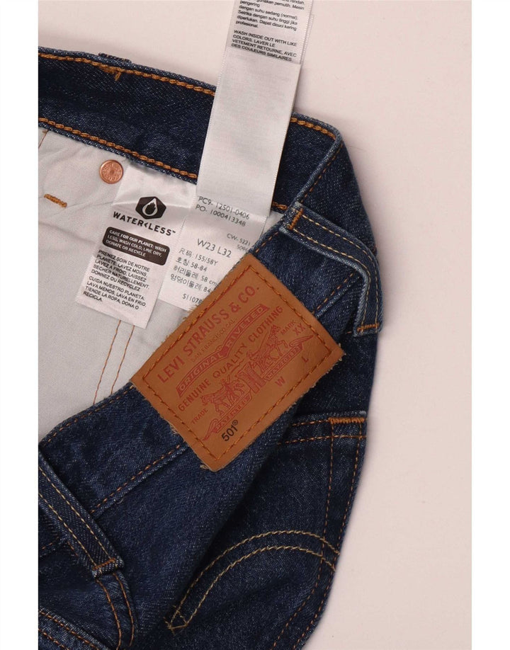 Levi's Damen 501 Straight Jeans W23 L32 Blaue Baumwolle