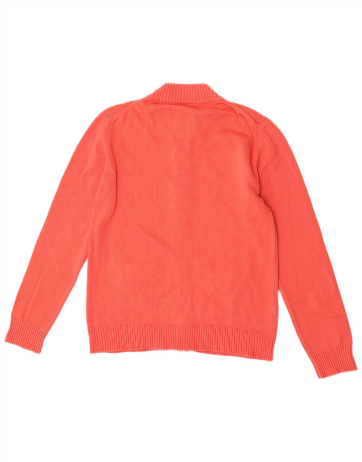 Lacoste Damen-Strickjacke, Größe 40, mittelorange Baumwolle