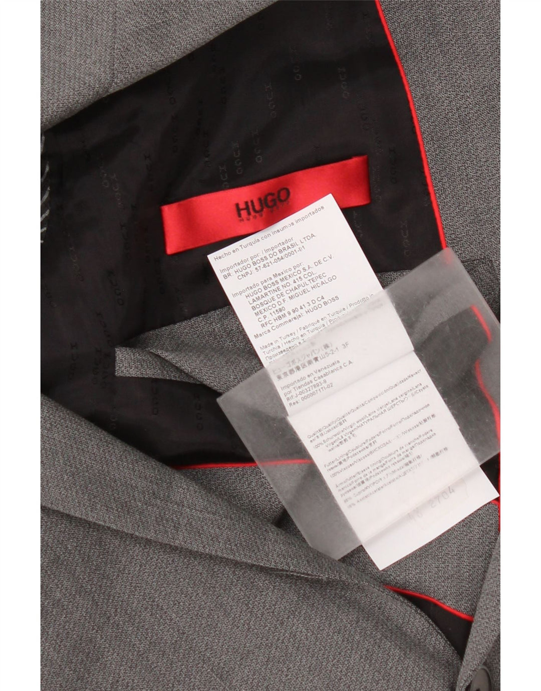 Hugo Boss Herren-Blazer mit 2 Knöpfen, EU 48, mittelgraue Schurwolle