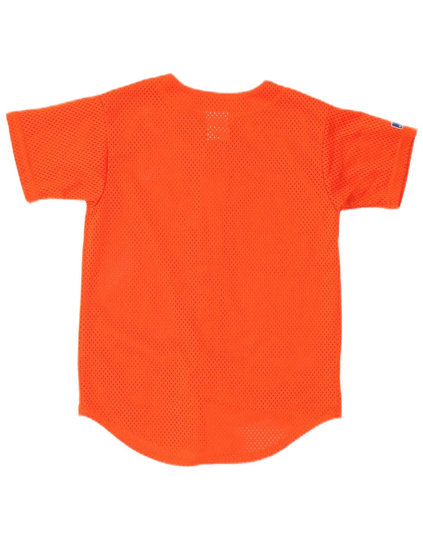 Majestic Mets Graphic Jersey-Oberteil für Jungen, 13–14 Jahre, mittelorangefarbenes Polyester