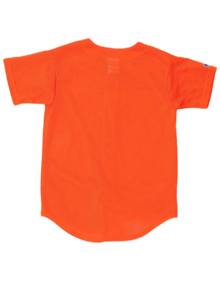 Majestic Mets Graphic Jersey-Oberteil für Jungen, 13–14 Jahre, mittelorangefarbenes Polyester