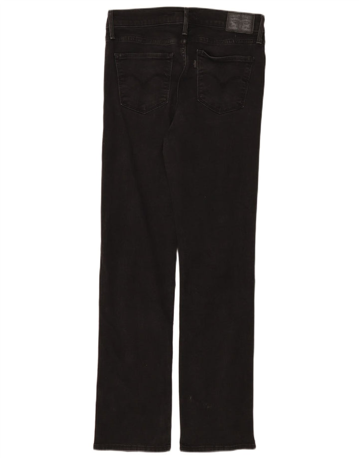 Levi's Damen 314 Shaping Straight Jeans W29 L30 Schwarze Baumwolle