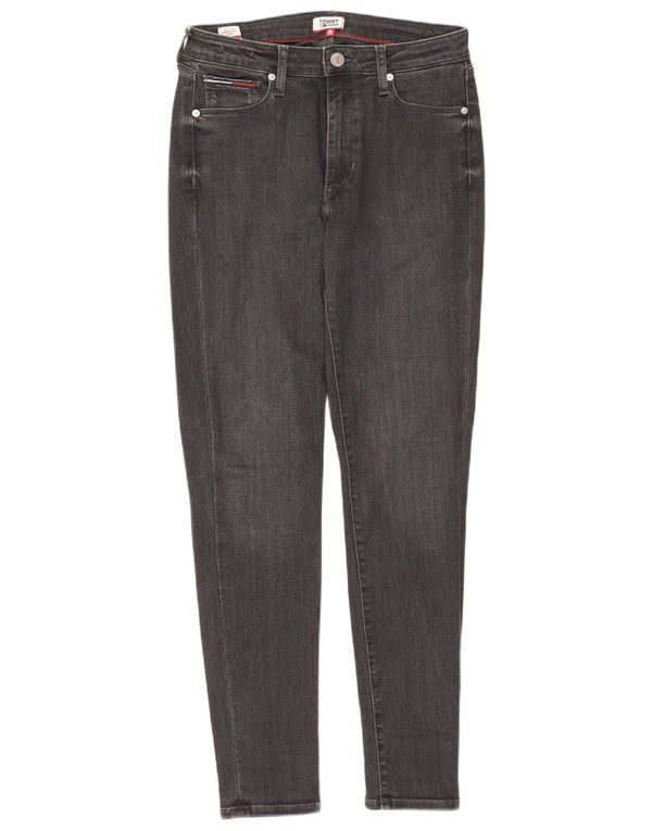 Tommy Hilfiger Damen High Rise Super Skinny Jeans W28 L28 Graue Baumwolle