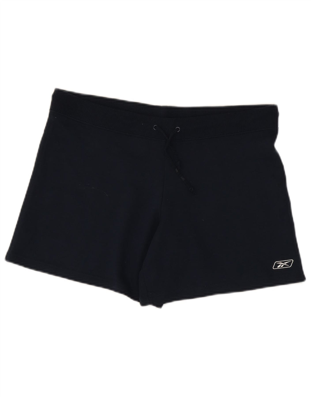 Reebok Damen Sportshorts UK 12 Medium Marineblau Baumwolle