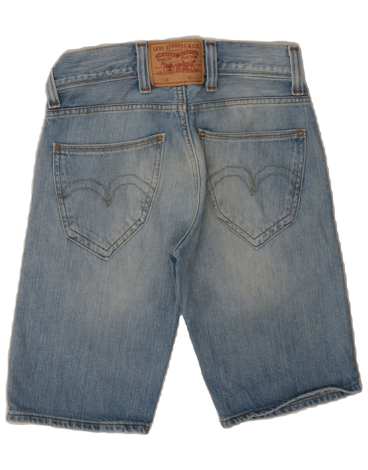 LEVI'S Womens 506 Standard Fit Denim Shorts W26 Small Blue Cotton Vintage Levi's and Second-Hand Levi's from Messina Hembry 