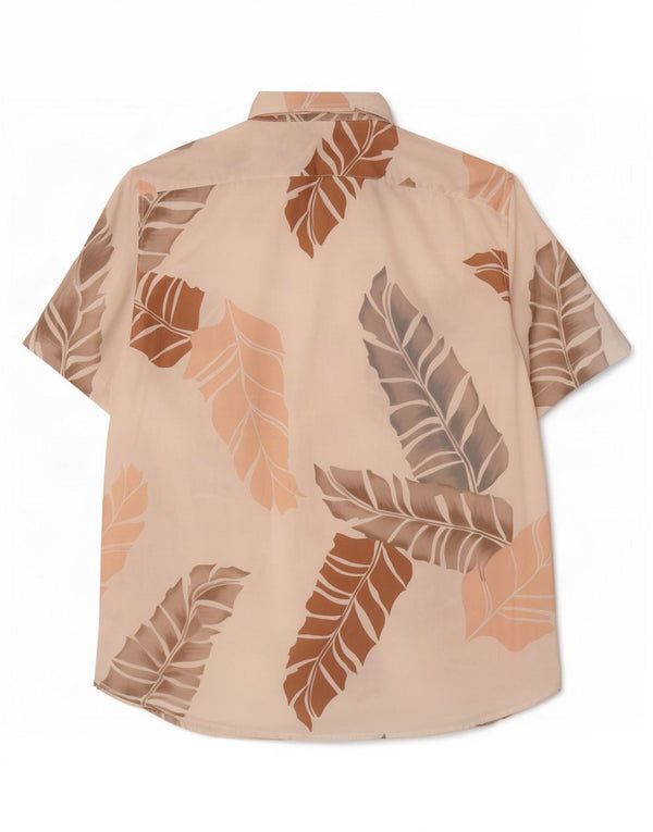 Benetton Herren-Hawaii-Kurzarmhemd 3XL aus weißer, geblümter Baumwolle