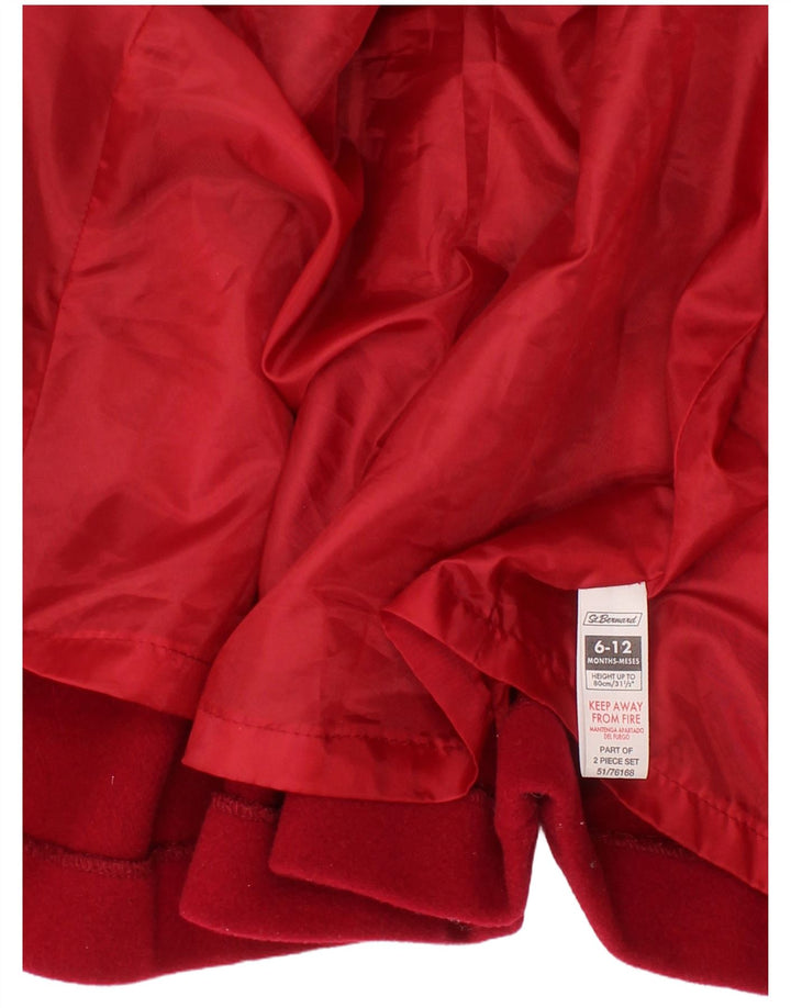 ST. BERNARD Baby-Mädchen-Mantel, 6–9 Monate, burgunderrote Wolle