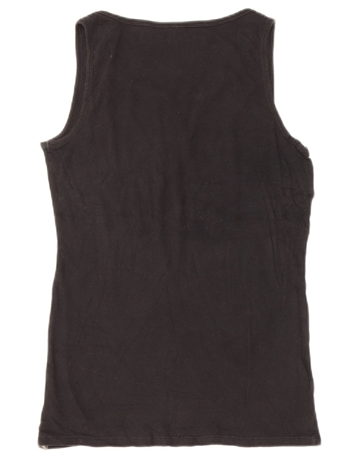 Eddie Bauer Damen Weste Top UK 12 Medium Schwarz Baumwolle