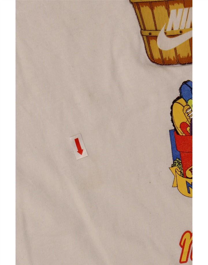 Nike Herren-T-Shirt mit Grafik, Größe S, weiße Baumwolle