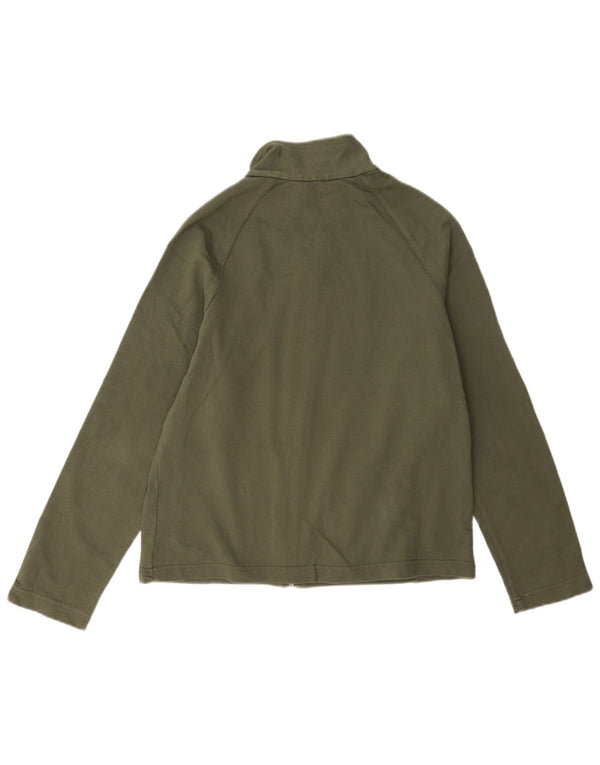 Marks & Spencer Damen-Trainingsanzugoberteil, Jacke, UK 12, mittlere Khaki-Baumwolle