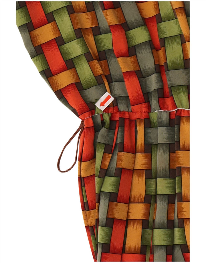 Shubette Damen A-Linien-Kleid UK 14 Mittelgrün Geometrisch