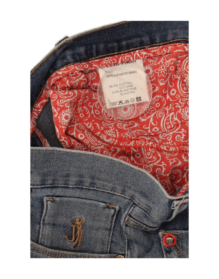 Jeckerson Damen Slim Jeans W32 L31 Blaue Baumwolle