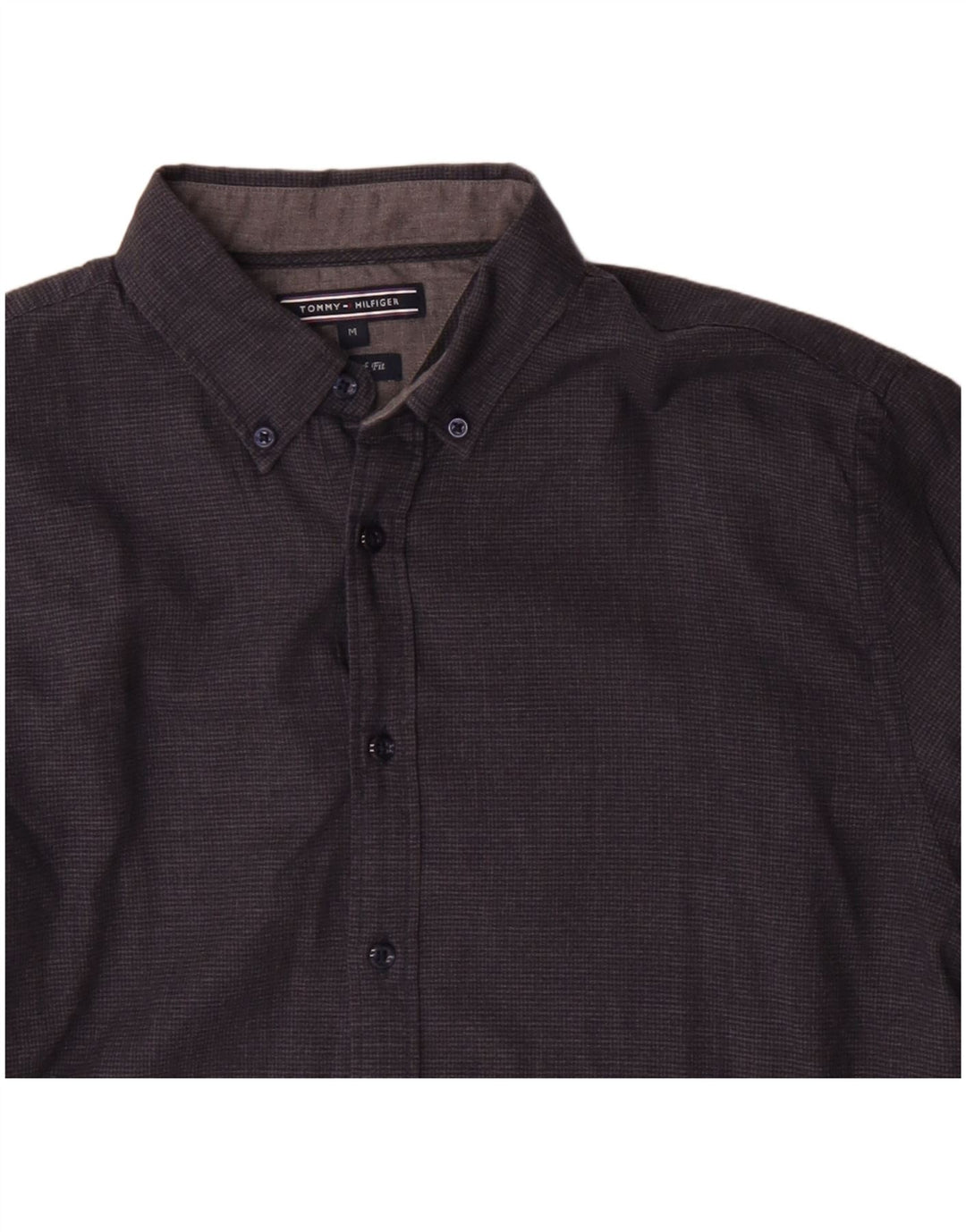 Tommy Hilfiger Herren New York Fit Hemd mittelgraue Baumwolle