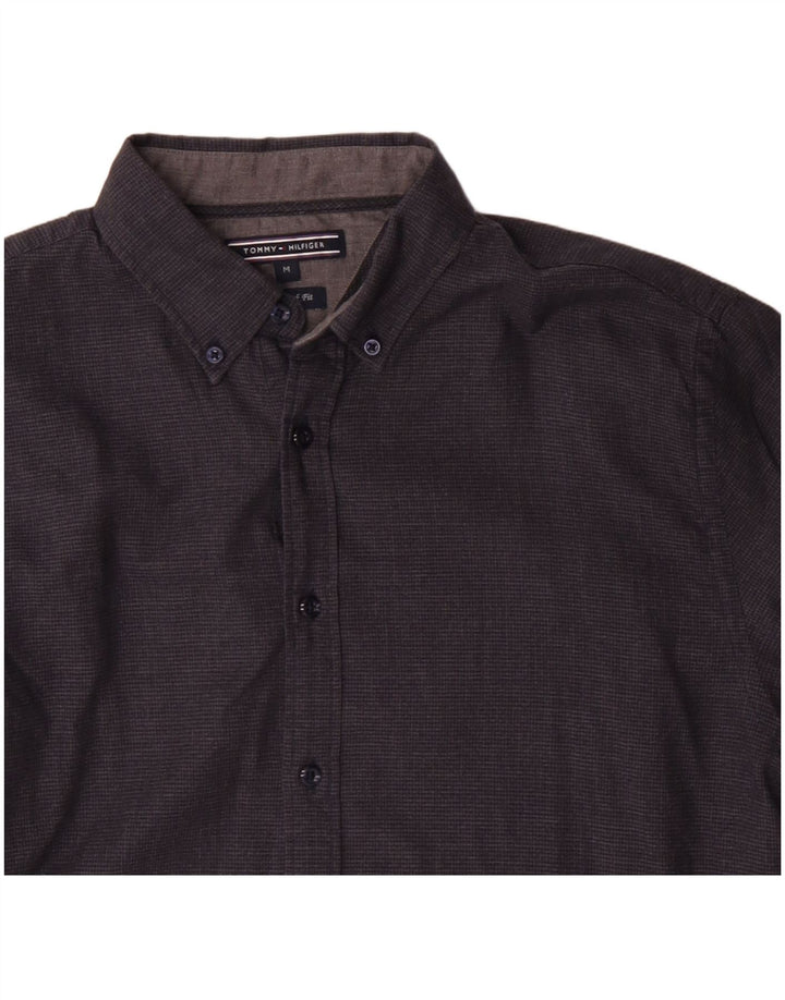 Tommy Hilfiger Herren New York Fit Hemd mittelgraue Baumwolle