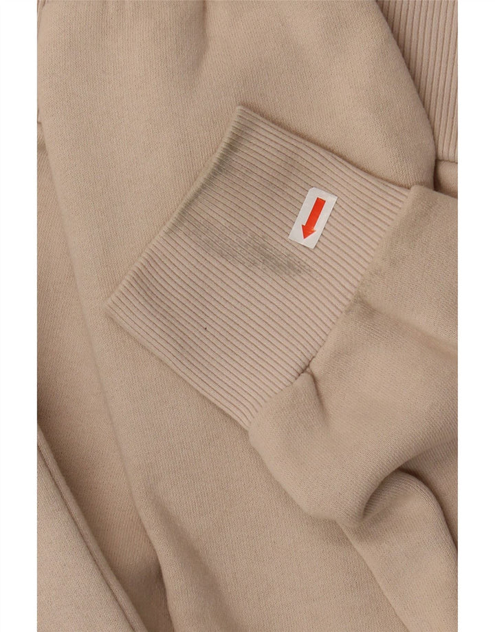 SUPERDRY Damen-Pullover mit grafischem Kapuzenpullover, Gr. 8, Beige, Baumwolle