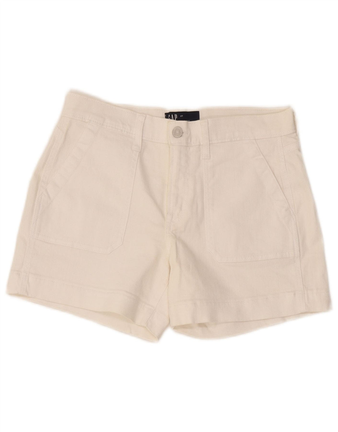 Gap Damen-Jeansshorts W27 Small aus weißer Baumwolle