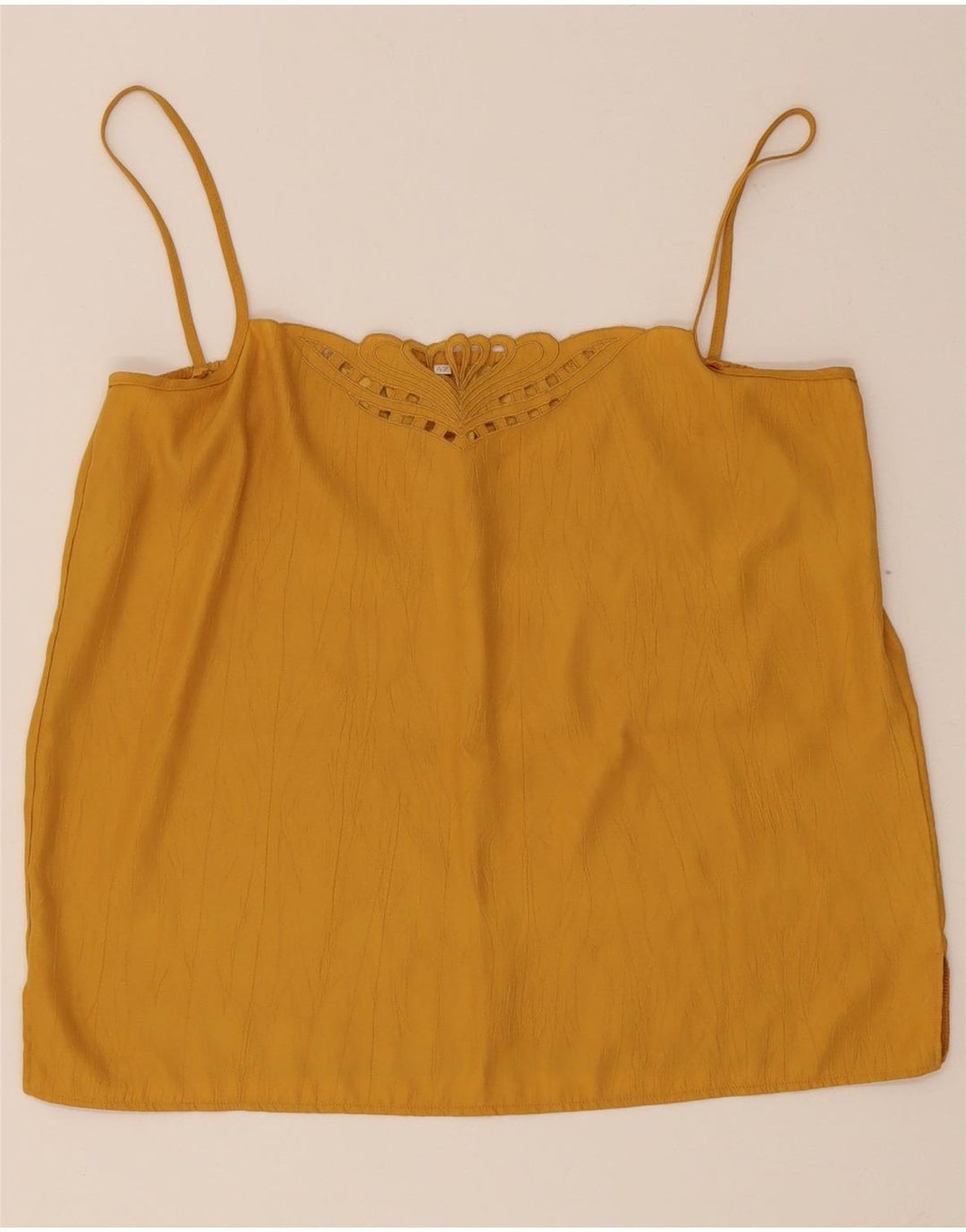 Vintage Damen Cami Top IT 42 Mittelgelb