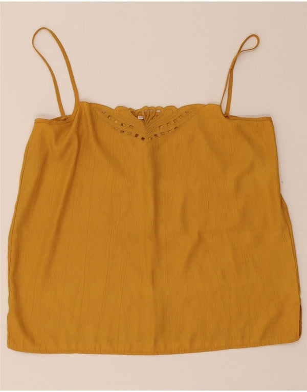 Vintage Damen Cami Top IT 42 Mittelgelb