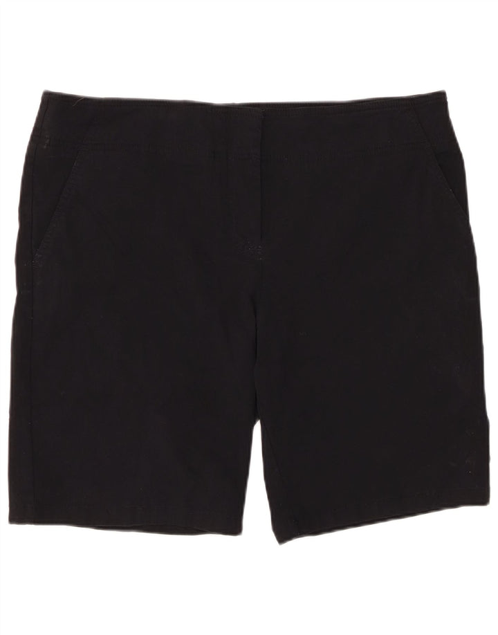 IZOD Damen Chino-Shorts US 16 2XL W38 Schwarz Rayon