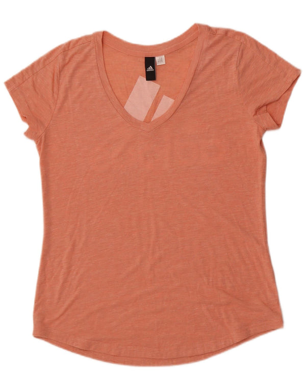 Adidas Damen Graphic T-Shirt Top UK 14 Medium Orange