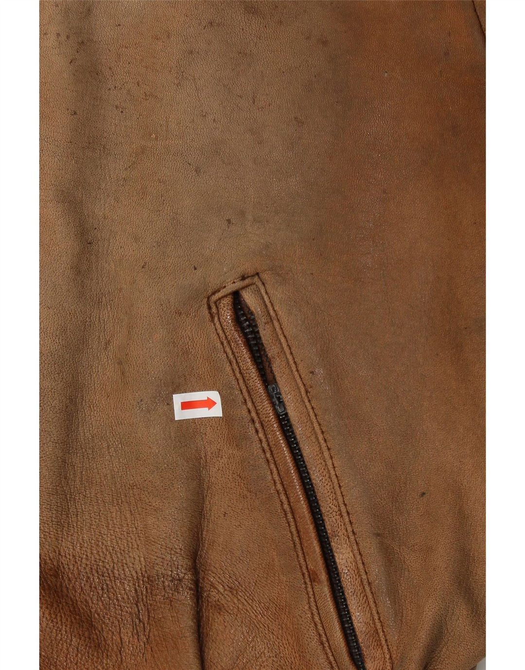 Schuh Herren Lederjacke UK 42 XL Braunes Leder