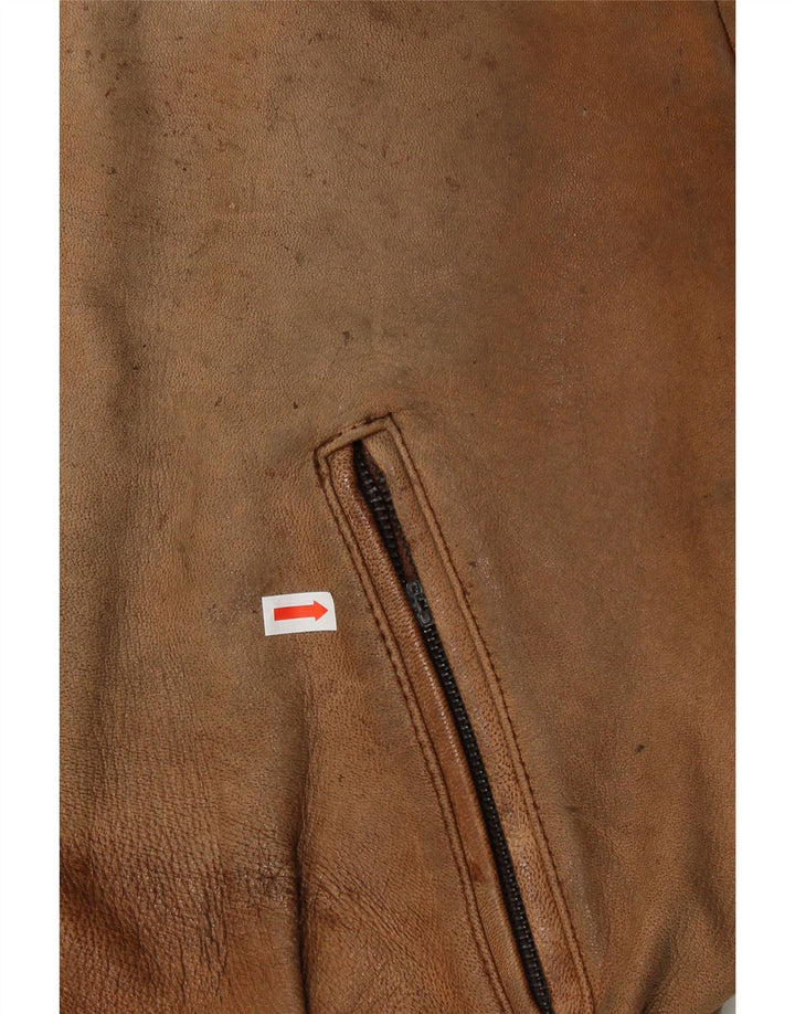 Schuh Herren Lederjacke UK 42 XL Braunes Leder