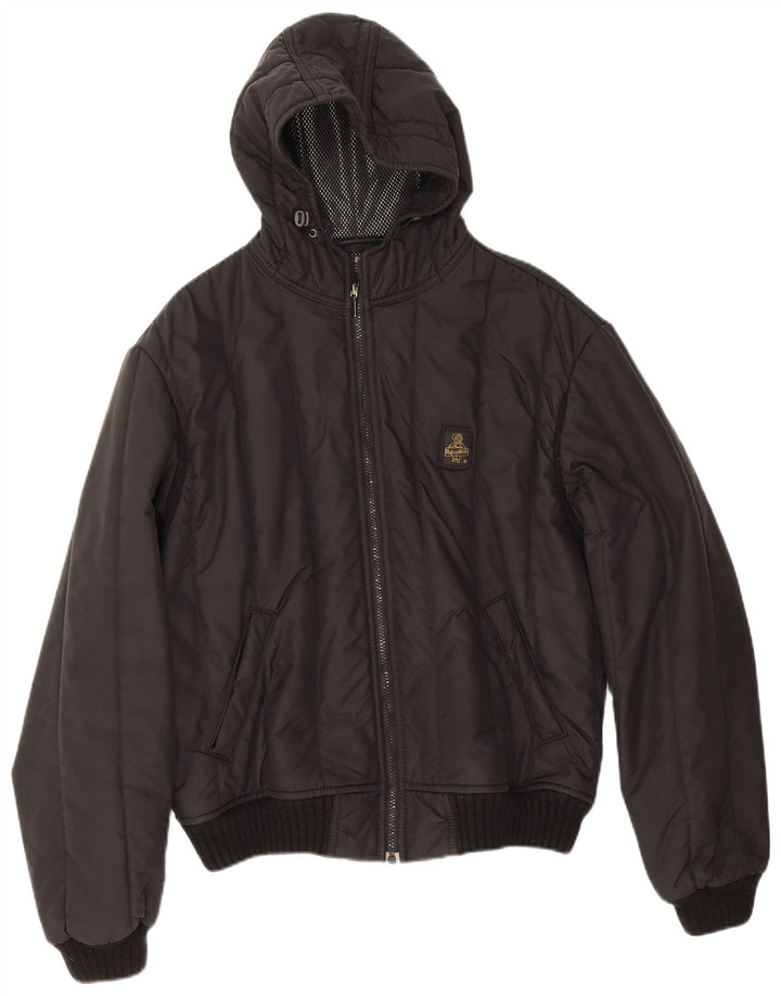 Refrigiwear Herren-Regenjacke mit Kapuze, UK 38, mittelschwarzes Nylon