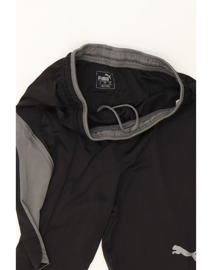PUMA Mens Sport Shorts Small  Black Colourblock Polyester Vintage Puma and Second-Hand Puma from Messina Hembry 
