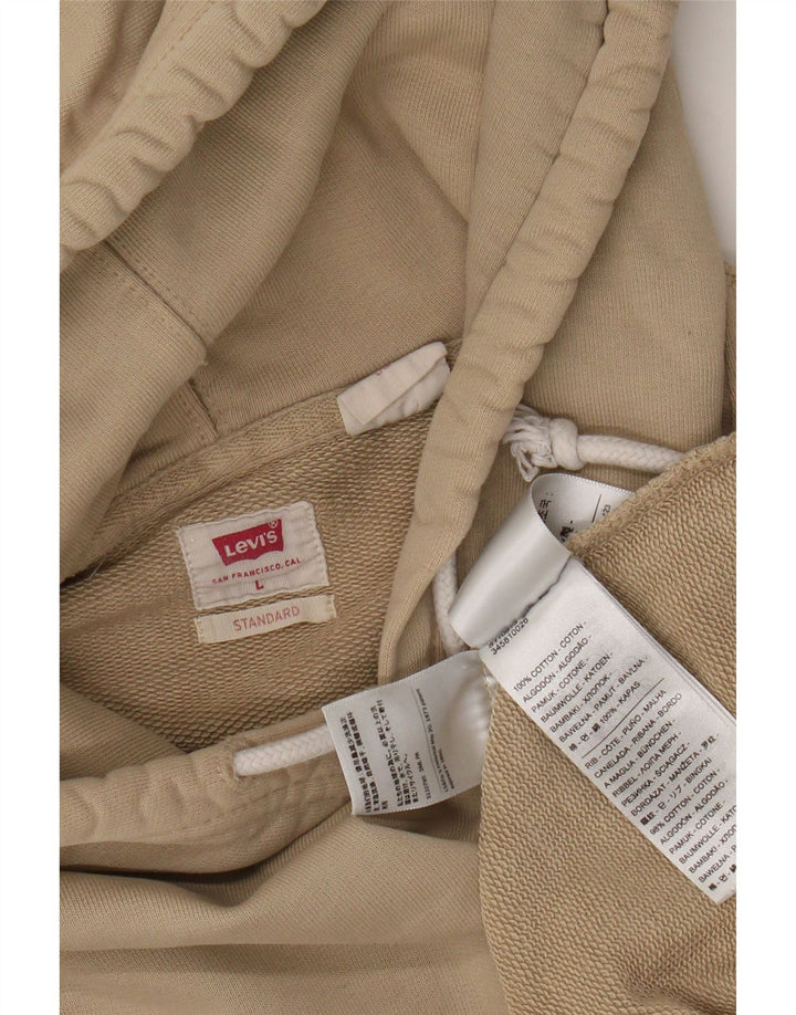 Levi's Herren Standard Kapuzenpullover, Größe L, Beige, Baumwolle