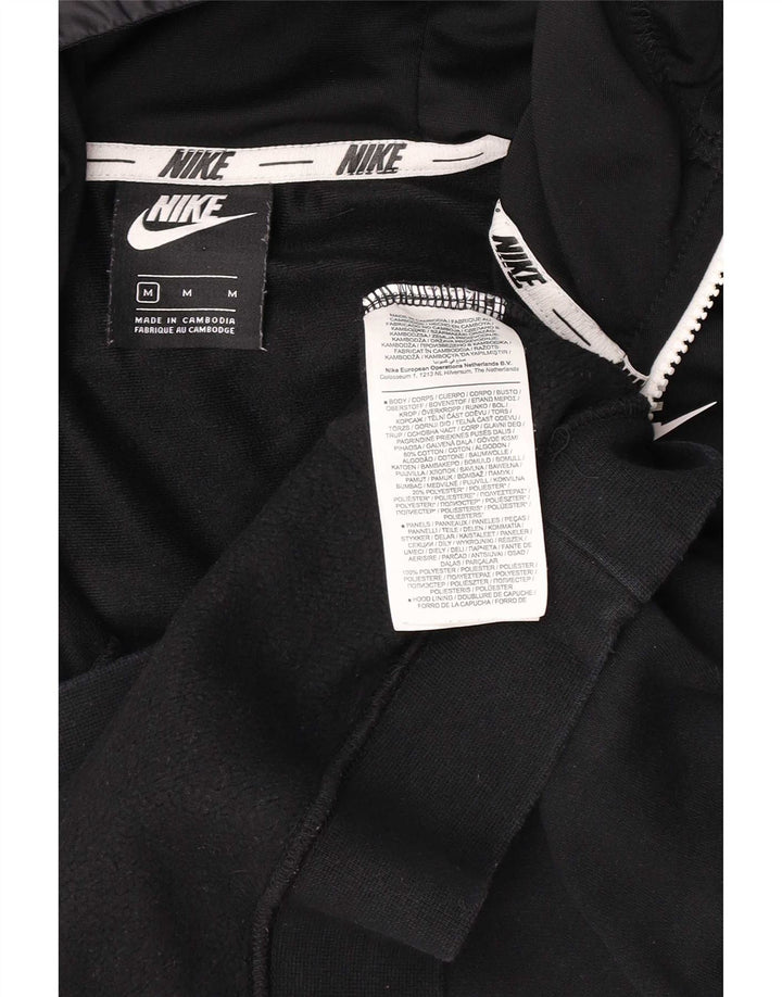 Nike Herren-Kapuzenpullover mit Reißverschluss, mittlerer schwarzer Baumwolle